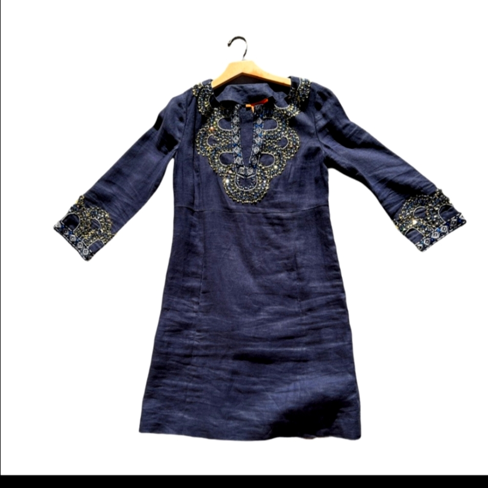 Tory Burch Linen Jewel Dress
